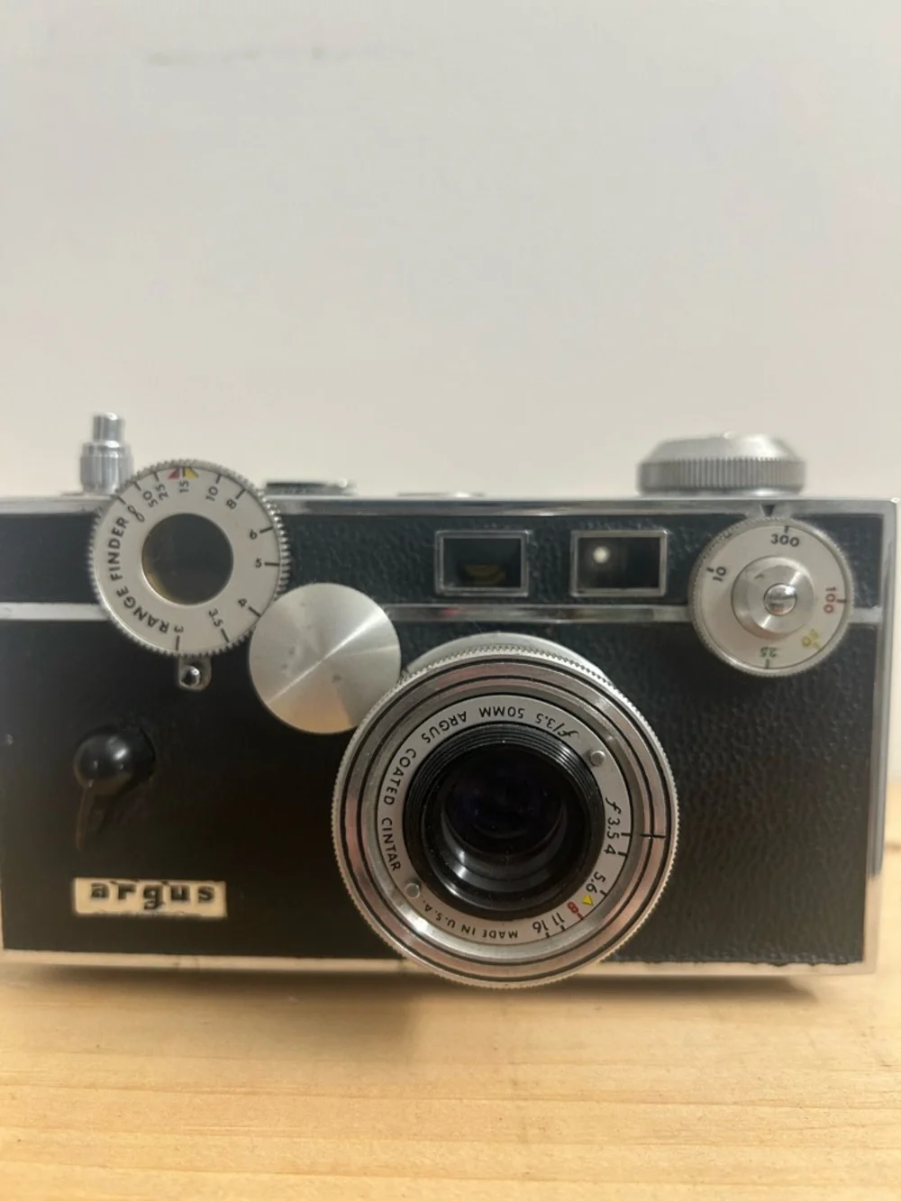 Vintage Black & Silver Vintage Argus C3 Film Camera. Decorative not Film Tested